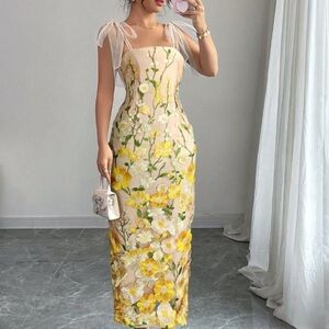 Floral Embroidered Mini Dress